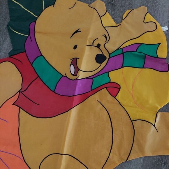 Disney Winnie The Pooh Large House Garden Nylon Flag Autumn - Picture 2 of 6